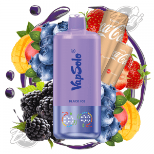 VAPSOLO TRIPLE - PEACH BERRY & BLACK ICE & STRAWBERRY VANILLA COLA