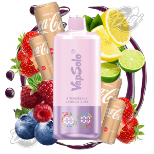 VAPSOLO TRIPLE - STRAWBERRY VANILLA COKE & BLUEBERRY RASPBERRY & LEMON LIME